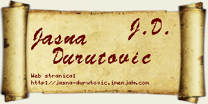 Jasna Durutović vizit kartica